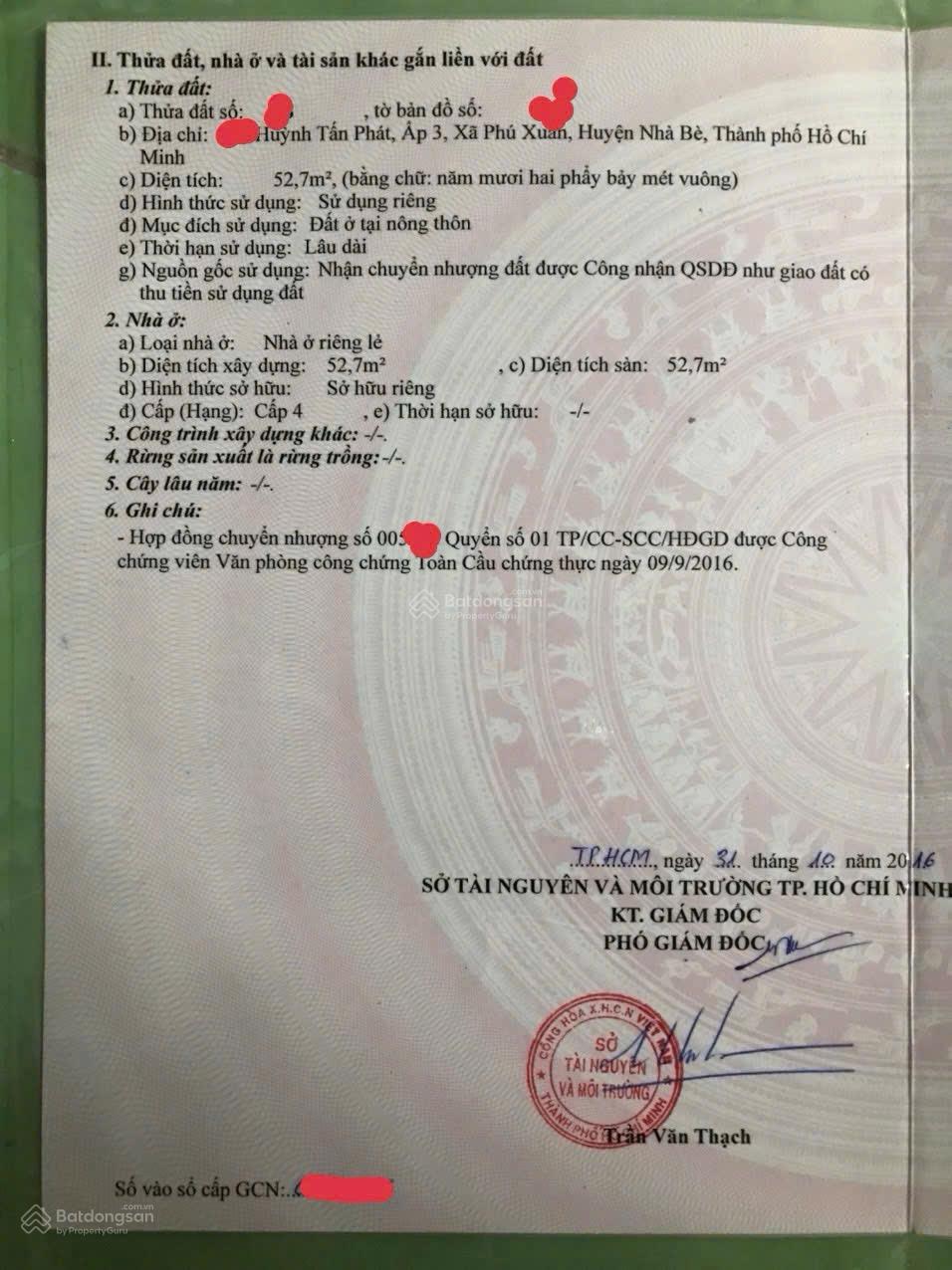 BÁN NHÀ MẶT TIỀN ĐƯỜNG HUỲNH TẤN PHÁT - CÁCH NGÃ BA NGUYỄN BÌNH 300m