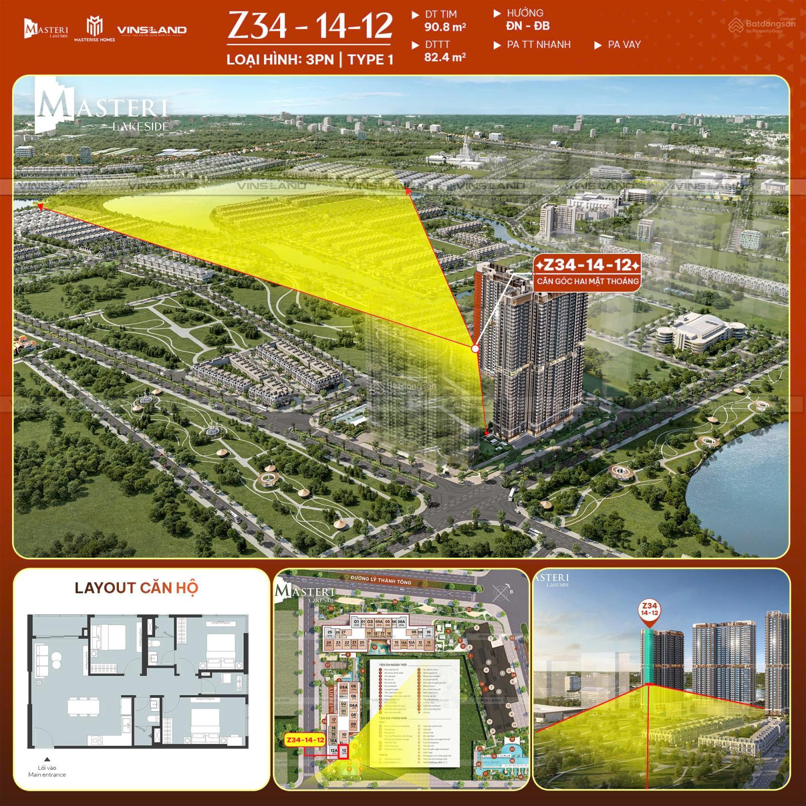 " HOA KHÔI " 3 NGỦ 2WC TẦNG TRUNG - VIEW PANORAMA TOÀN BỘ HỒ NGỌC TRAI - GIÁ RẺ KHÔNG TƯỞNG