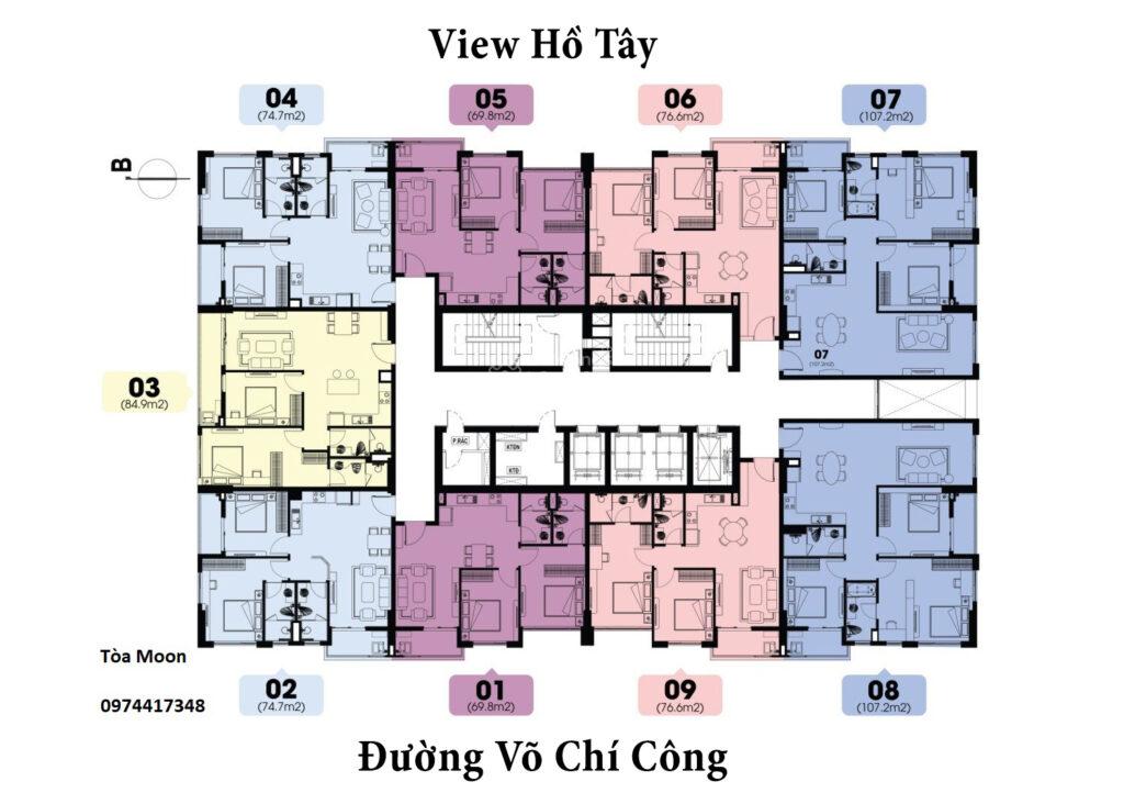 Những căn hộ đẹp Tây Hồ Residence cần bán, 68A Võ Chí Công view Hồ Tây và view Starlake giá rất tốt