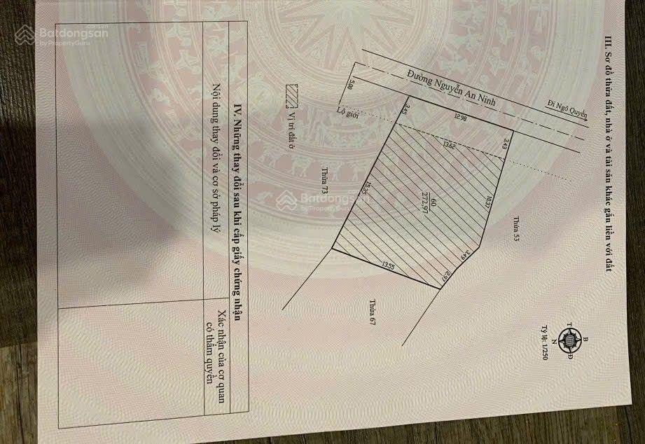 Bán Đất tại Nguyễn An Ninh, Phường 6, Đà Lạt, 13,7 tỷ, 273 m2, uy tín hàng hiếm