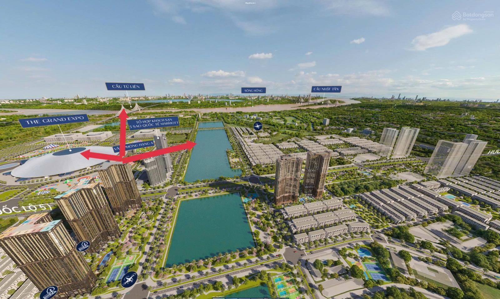 Chuyển nhượng căn hot M1 view Expo, Cầu Tứ Liên, Hồ lớn 32Ha, sông Hồng