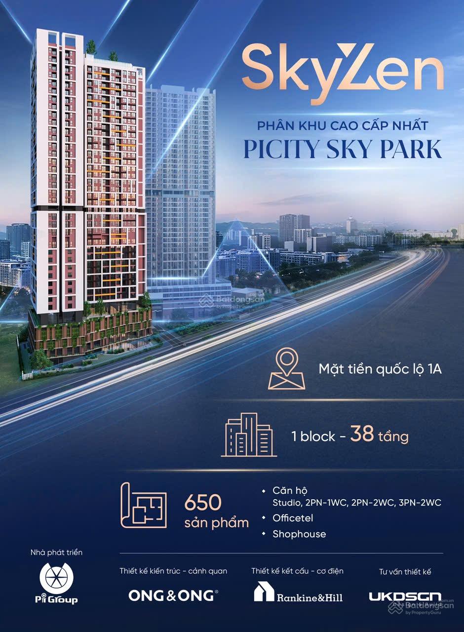 Bán CC PiCity Sky Park, nhỉnh 2 tỷ, 53m2, 2PN + 2WC, An Bình, Dĩ An, Bình Dương