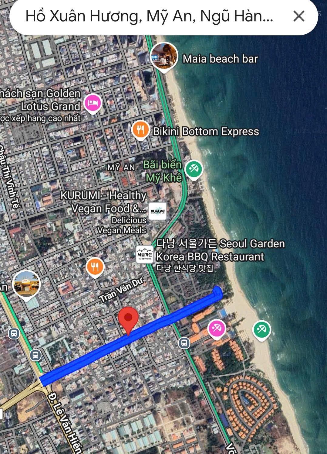 Bán đất lô góc khu vực đường Hồ Xuân Hương, sát biển Mỹ An, 333m2, ngang 14m, ĐT 0968 228 ***