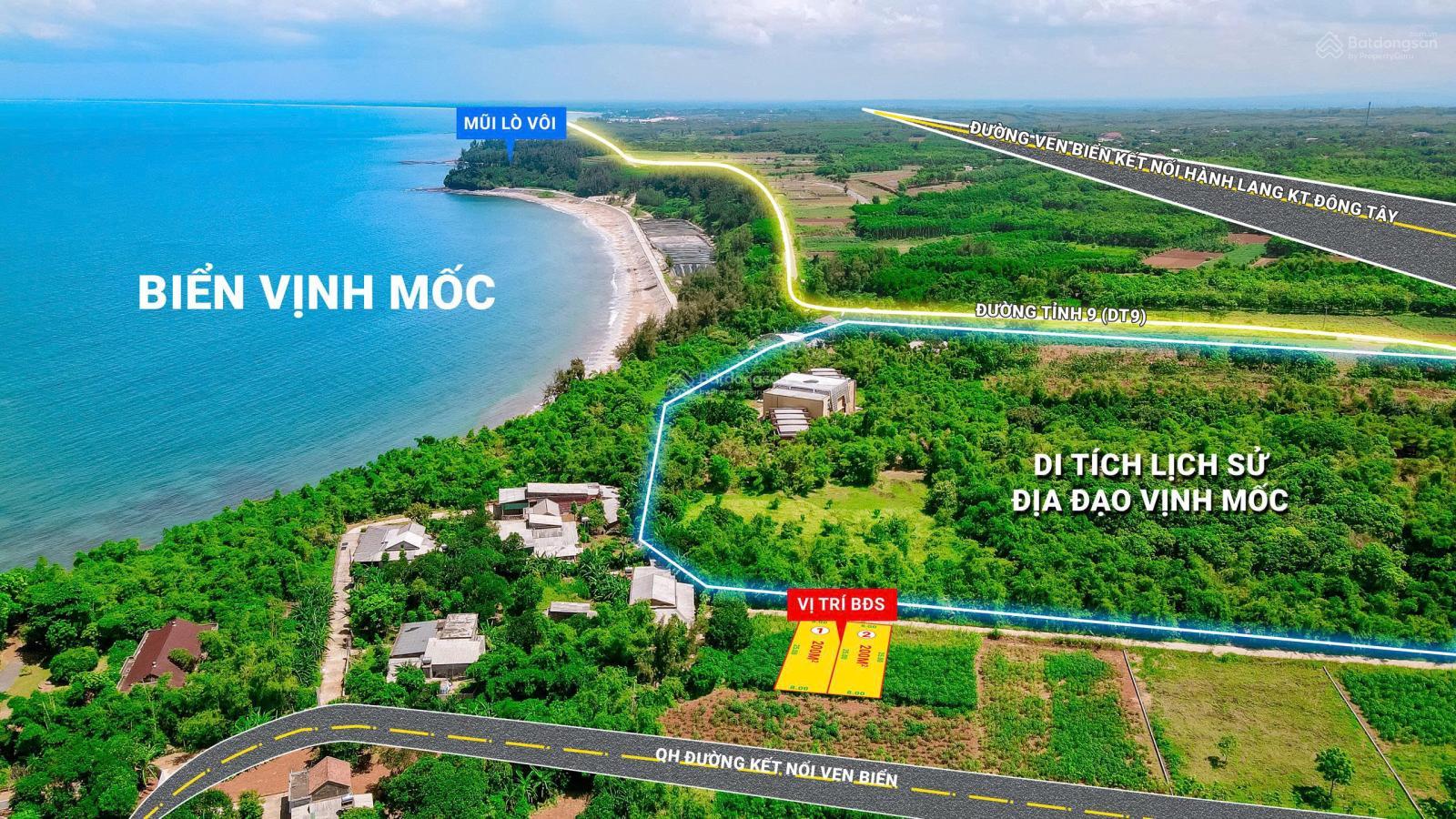 Block 2 lô F0 Full thổ cư - Biển Vịnh Mốc - Tỉnh Quảng Trị View Quá đẹp 5xx