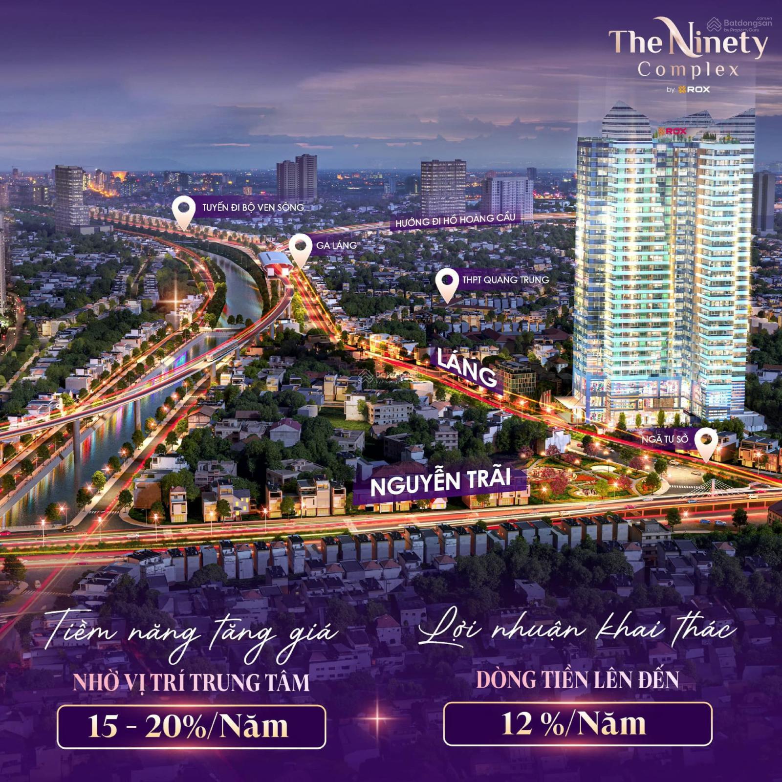 Bán quỹ căn Studio duy nhất trên có thiết kế như 1PN+1PK, tại dự án The Ninety Complex-90 Láng