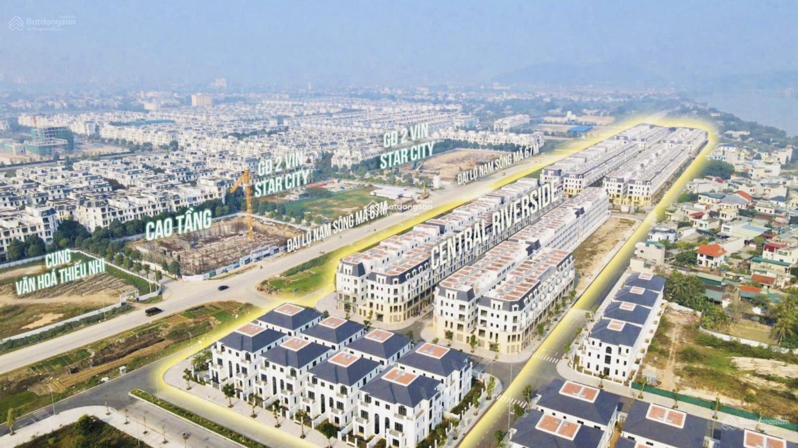 Bán nhà phố 5 tầng Central Riverside Thanh Hóa, 5,1 tỷ, 85m2, đối diện 16 tòa cc Vin. Lh 0359 548 ***