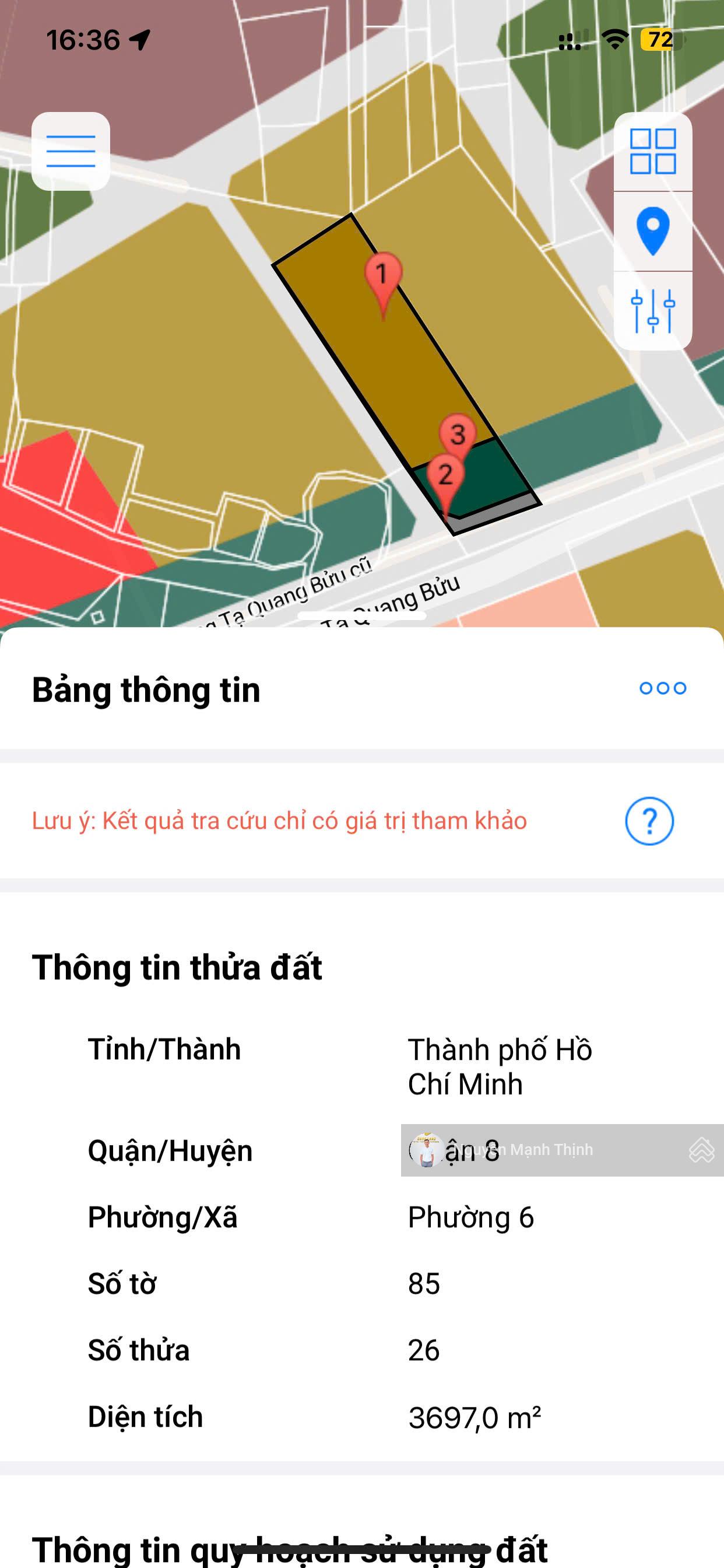 Bán gấp Nhà mặt tiền đường Tạ Quang Bửu, Quận 8: DT 3600m2 (32x112m) 3 Tầng. CTXD cao 20 tầng