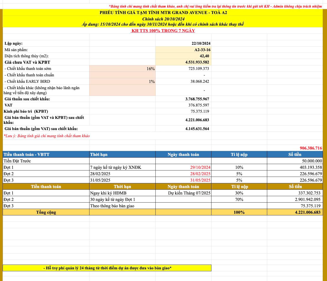 Nhượng lại căn 1PN rẻ hơn thị trường 500tr, 42.4m2 Masteri Cổ Loa giá chỉ 4,2 tỷ, ký HĐMB với CĐT Nhượng lại căn 1PN rẻ hơn thị trường 500tr, 42.4m2 Masteri Cổ Loa giá chỉ 4,2 tỷ, ký HĐMB với CĐT