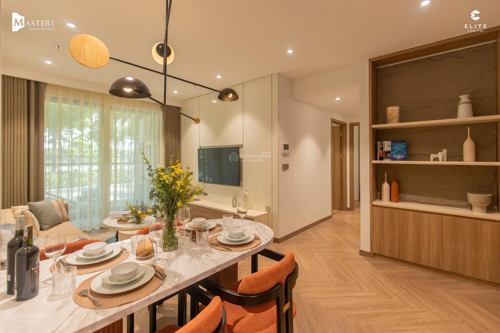 Căn 2PN+ DT: 76.6M2 giá tốt hơn căn 3PN DT: 79.2M2 "1 tỷ2" dự án Masteri Rivera Đà Nẵng.