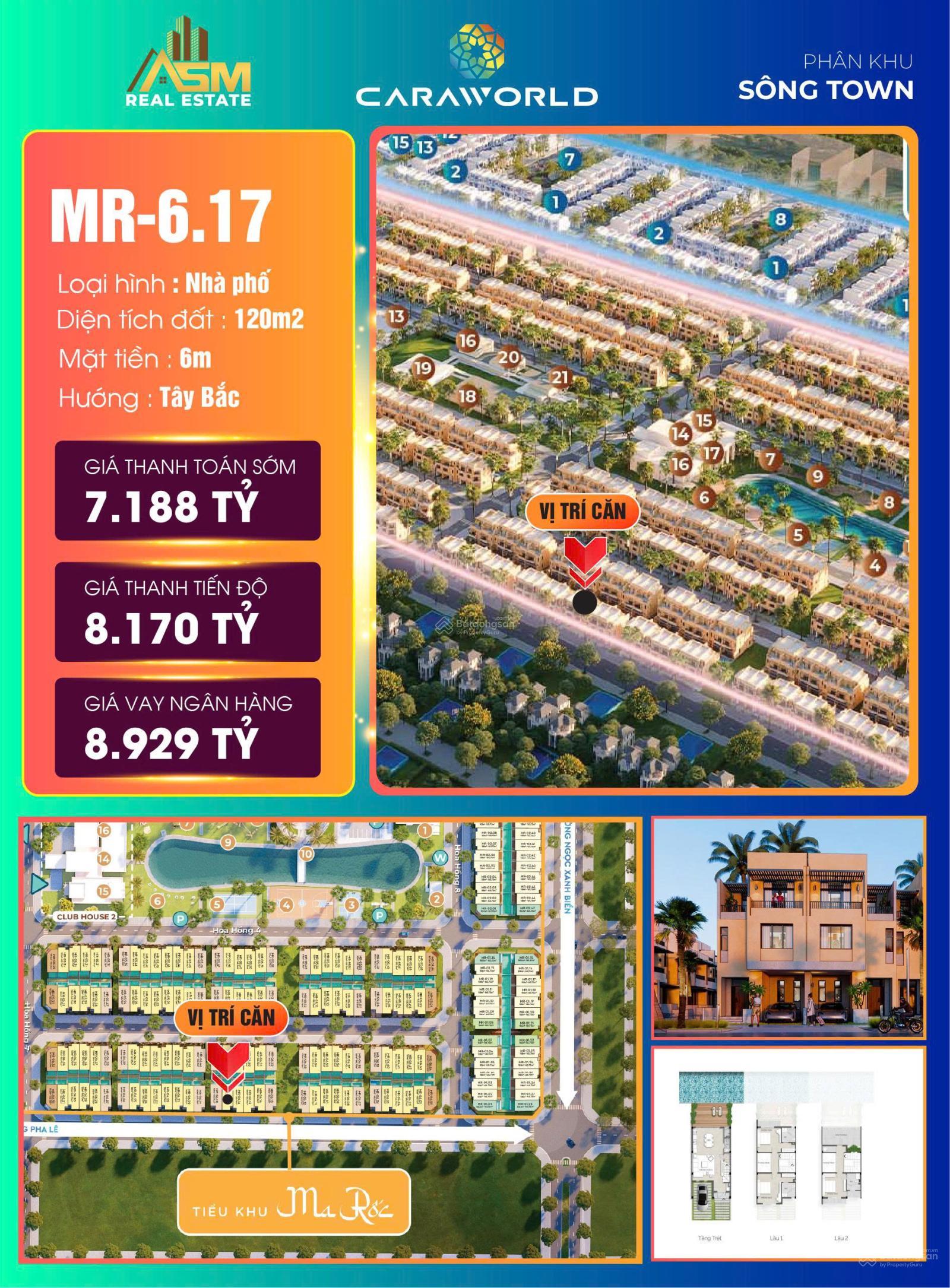 Bán biệt thự 3PN, 4WC tại CaraWorld Cam Ranh, 5,9 tỷ, 122,4 m2