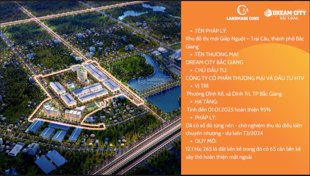 Bán suất ngoại giao dự án Dream City Bắc Giang view công viên giá tốt