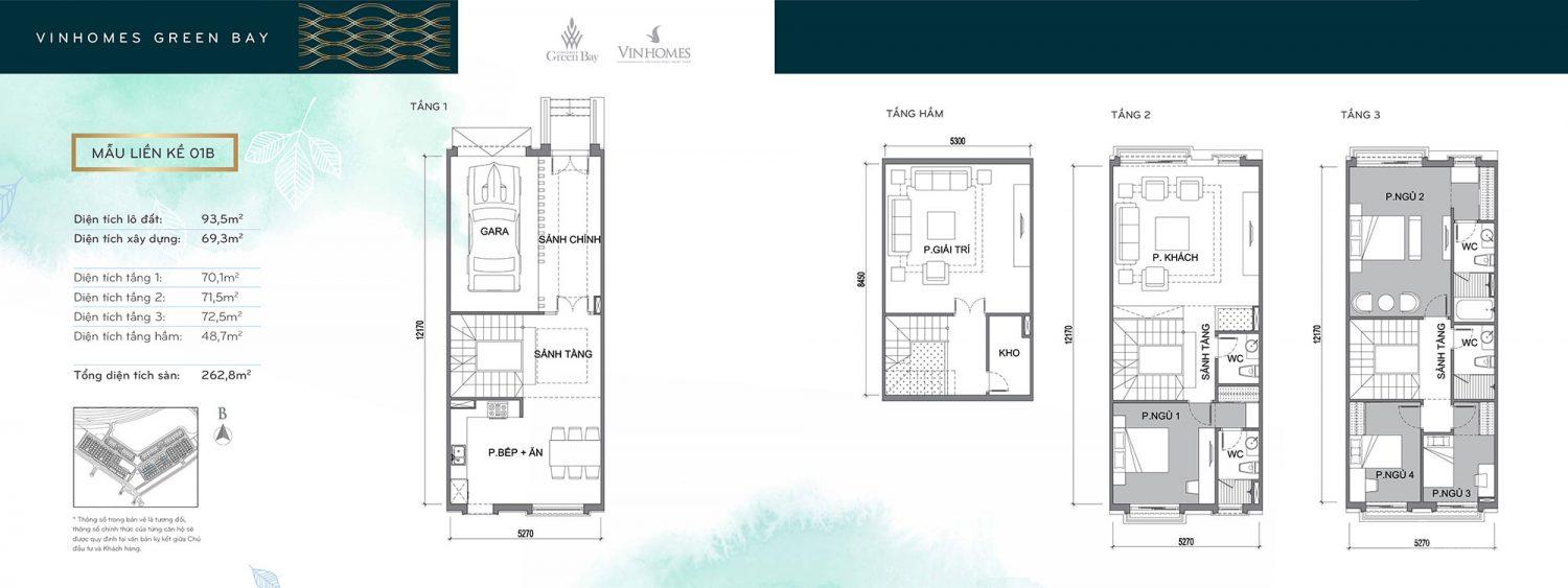 Cần bán căn liền kề 93m2 , Vinhomes green bay , Giá tốt nhất thị trường