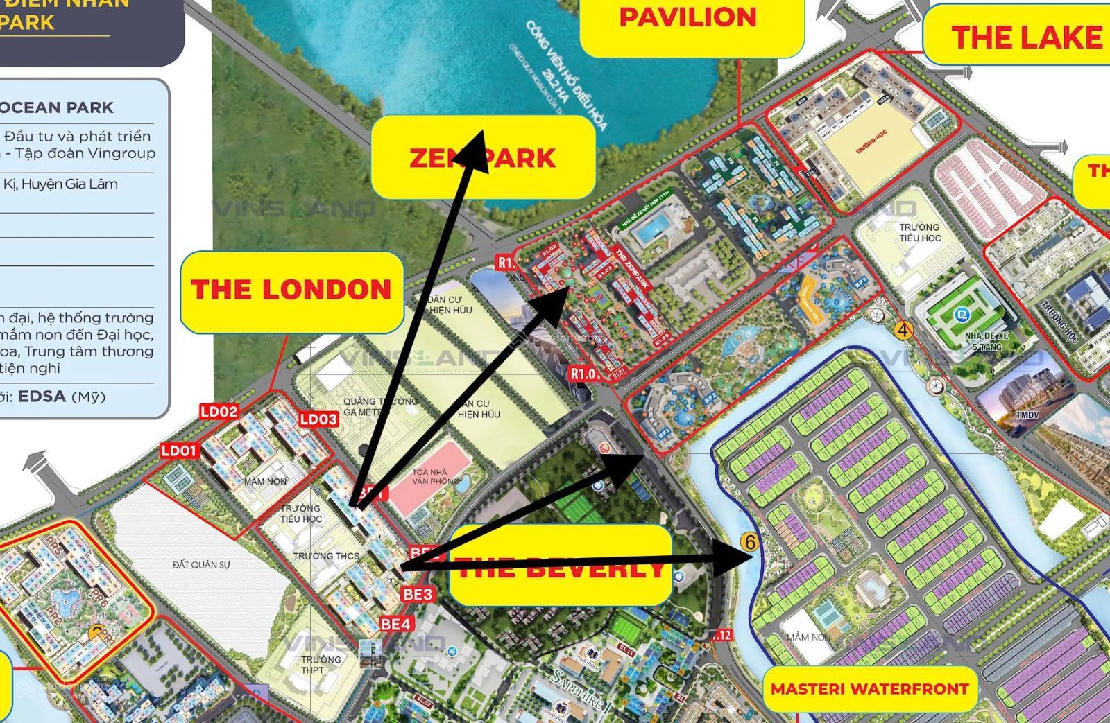 Căn 2 ngủ Góc Beverly Ocean Park, Gia Lâm