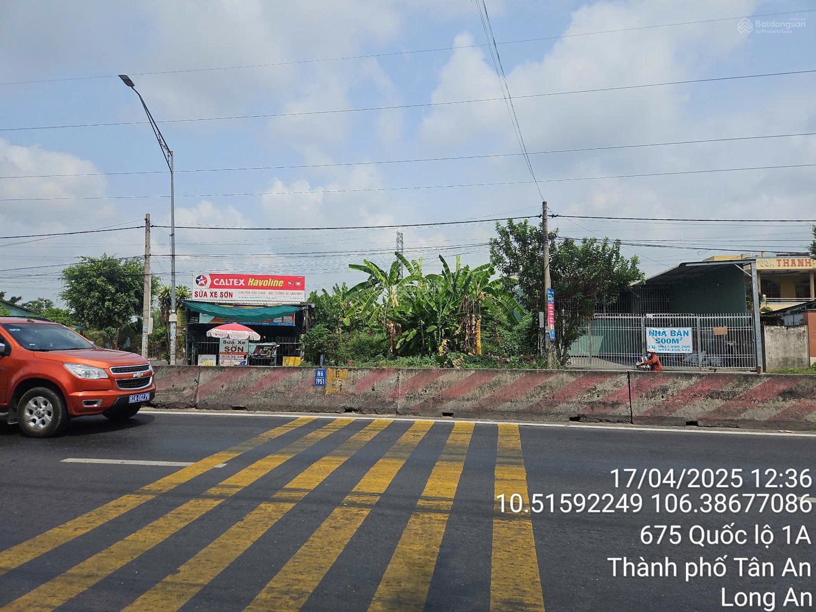 Đất mặt tiền QL1A hơn 1000m2 nở hậu ngay trung tâm TP Tân An Long An