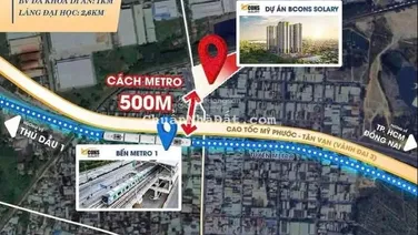 Chỉ 1.69 tỷ Sở hữu ngay căn 2PN mặt tiền KCN Tân Đông Hiệp cạnh Deport Metro. LH: 0768 985 *** Huỳnh