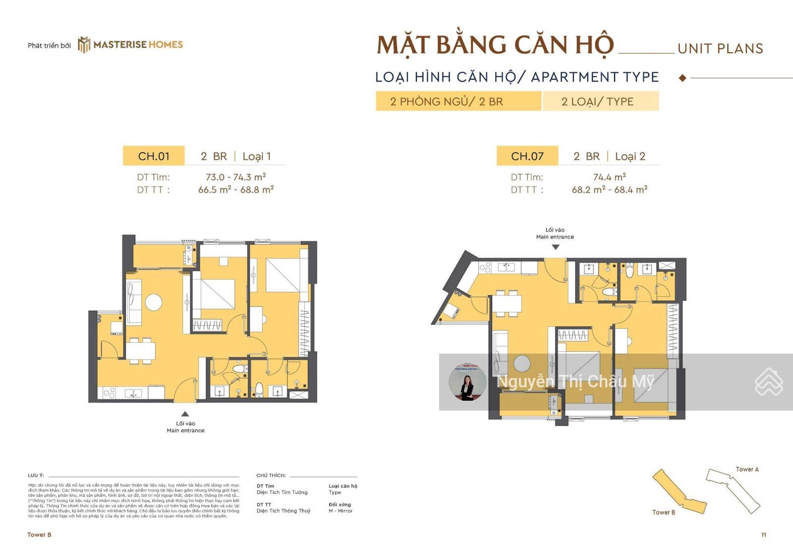 Căn hộ 2PN tầng cao VIEW SÔNG MÁT QUANH NĂM-Căn hộ hàng hiệu Masteri Đà Nẵng- Ms Châu Mỹ