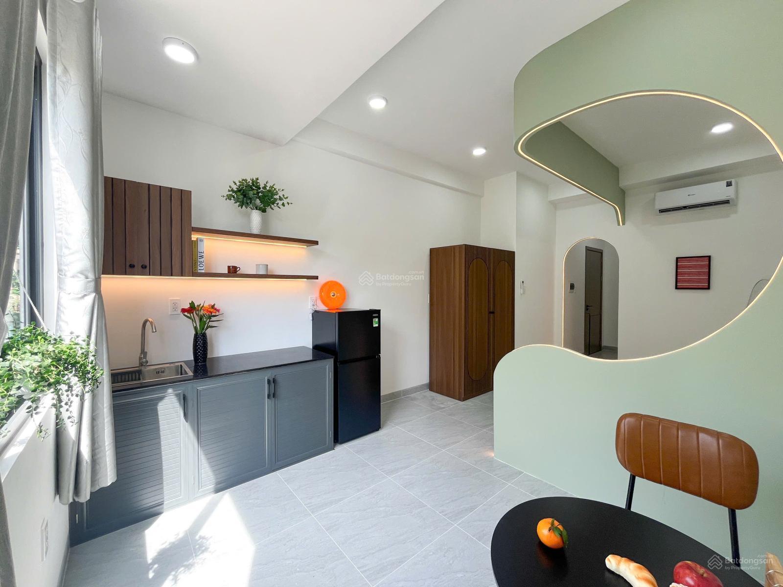 CHO THUÊ CĂN HỘ STUDIO THIẾT KẾ XINH - ĐẦY ĐỦ NỘI THẤT NHƯ HÌNH, CỬA SỔ LỚN - THANG MÁY