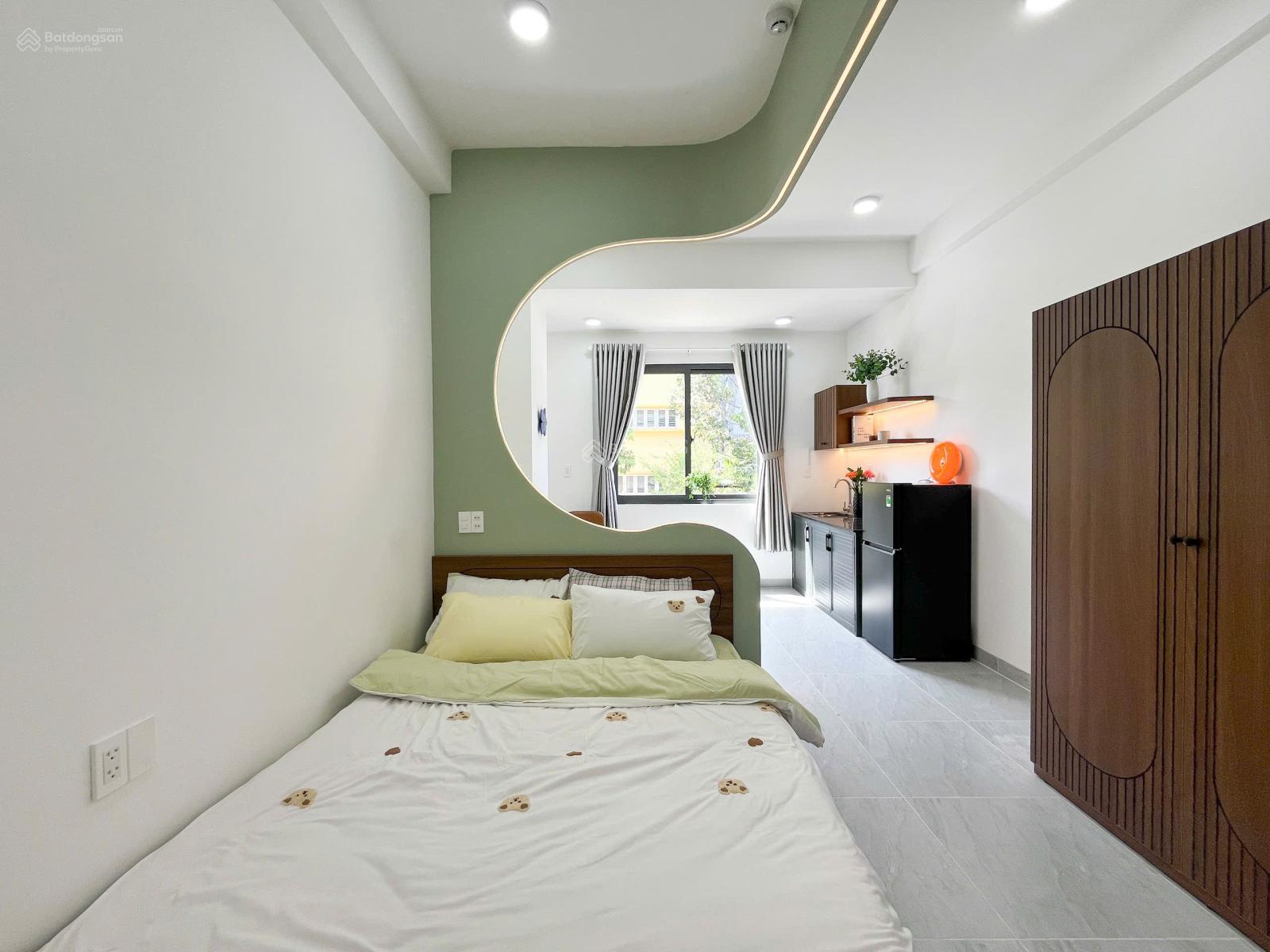 CHO THUÊ CĂN HỘ STUDIO THIẾT KẾ XINH - ĐẦY ĐỦ NỘI THẤT NHƯ HÌNH, CỬA SỔ LỚN - THANG MÁY