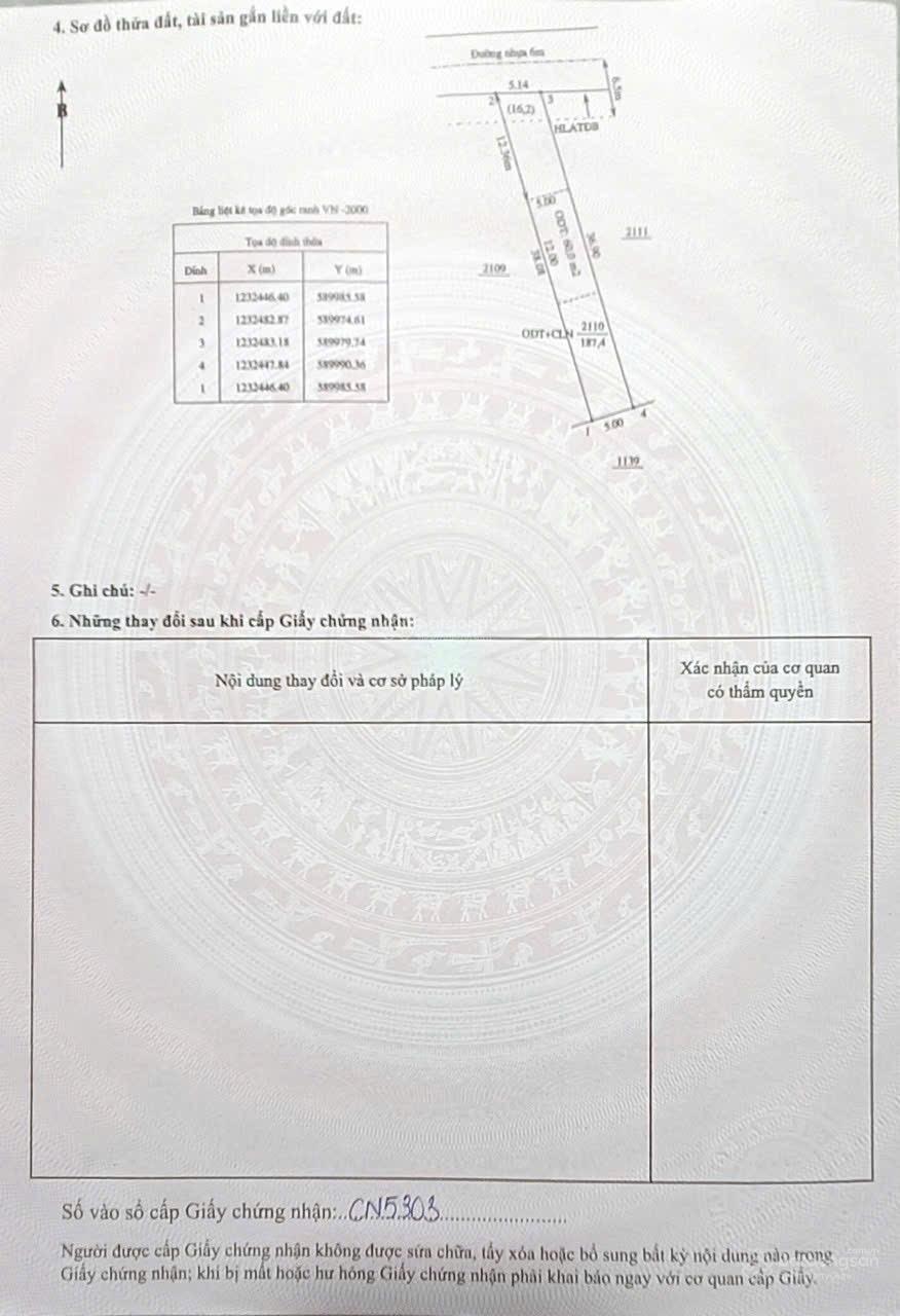 Đất An điền bến cát (cũ) gần Vòng xoay . Dt 5x38 thổ cư 60m, nhựa 6m, giá rẻ đầu tư . 1ty250