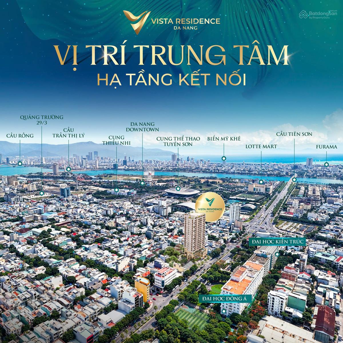 Hot deal 10 căn mức giá tốt từ CĐT 55triệu/m2 dự án The Vista TT Quận Hải châu - nhận ngay ưu đãi