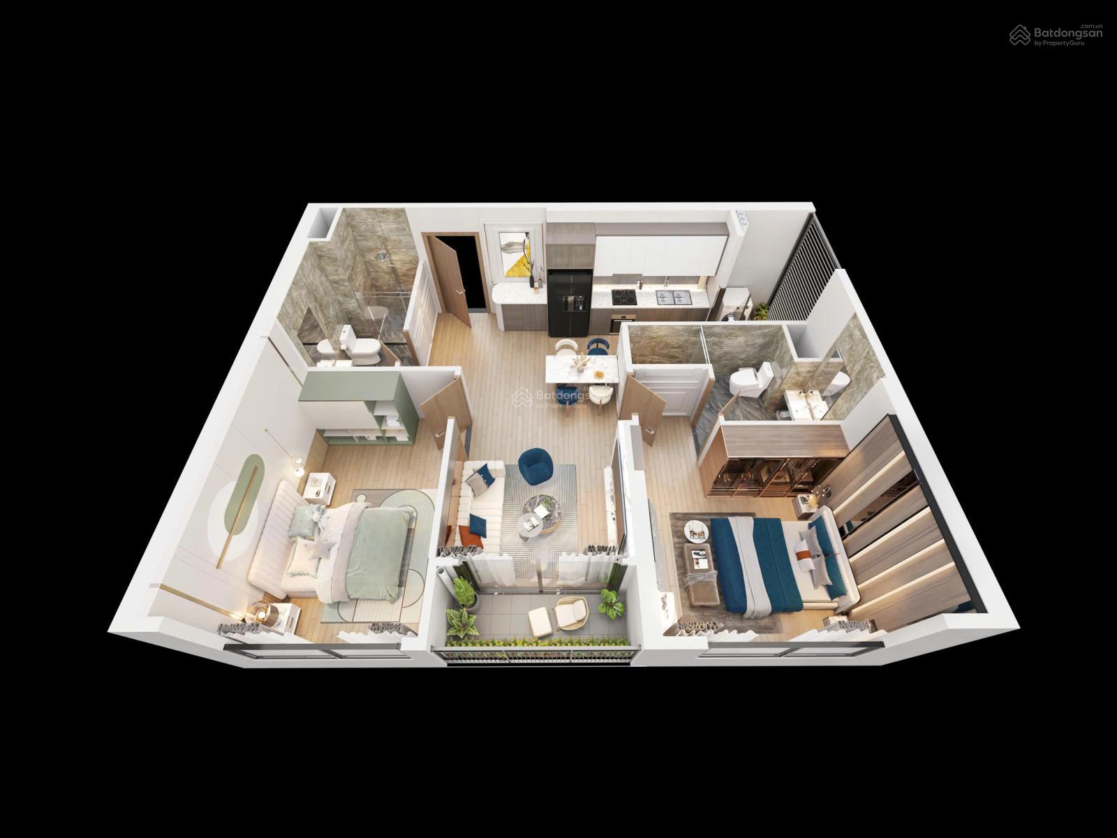 Chính chủ bán căn 2N2W góc, diện tích 63,2m2 tòa Zurich 2 Vinhomes Ocean Park, view sông san hô