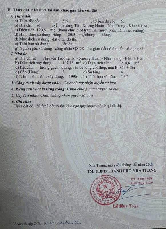Cần bán gấp nhà gần biển chợ Đầm, mặt tiền đường Nguyễn Trường Tộ giá hạ bán nhanh Cần bán gấp nhà gần biển chợ Đầm, mặt tiền đường Nguyễn Trường Tộ giá hạ bán nhanh