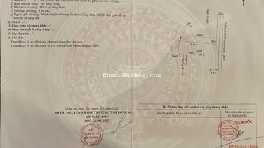 Bán đất thổ cư xã Phước Tuy -Cần Đước - Long An cũ giá 820 triệu
