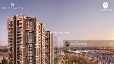 Bán căn hộ Masteri Grand View, 6,86 tỷ, 60m2, 1PN, 1WC, Đông Nam, chính chủ