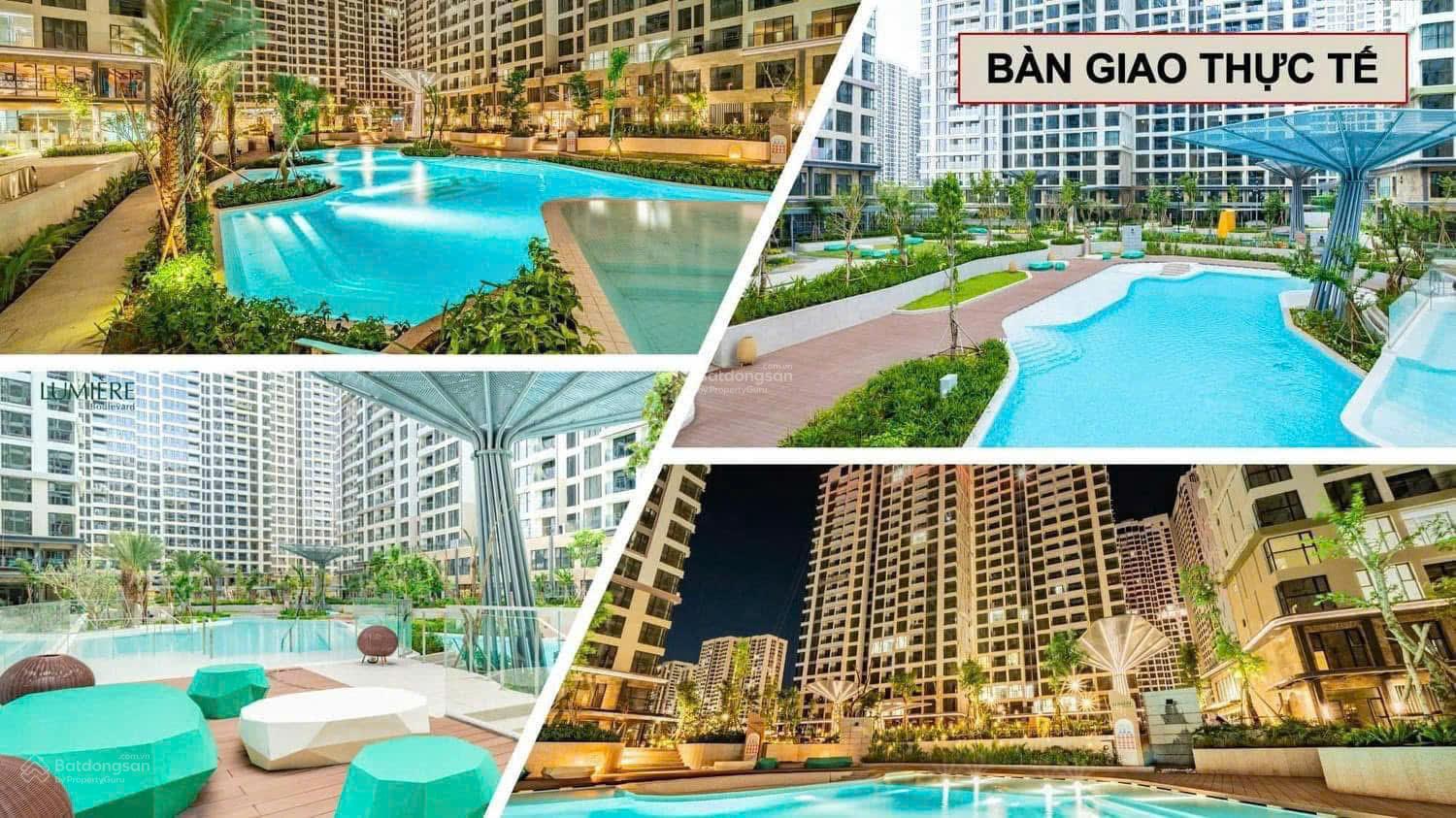 Có sổ - view nội khu hồ bơi - Căn góc 2PN Tháp C - giá chỉ 4,6 tỷ all in - Lumiere Boulevard
