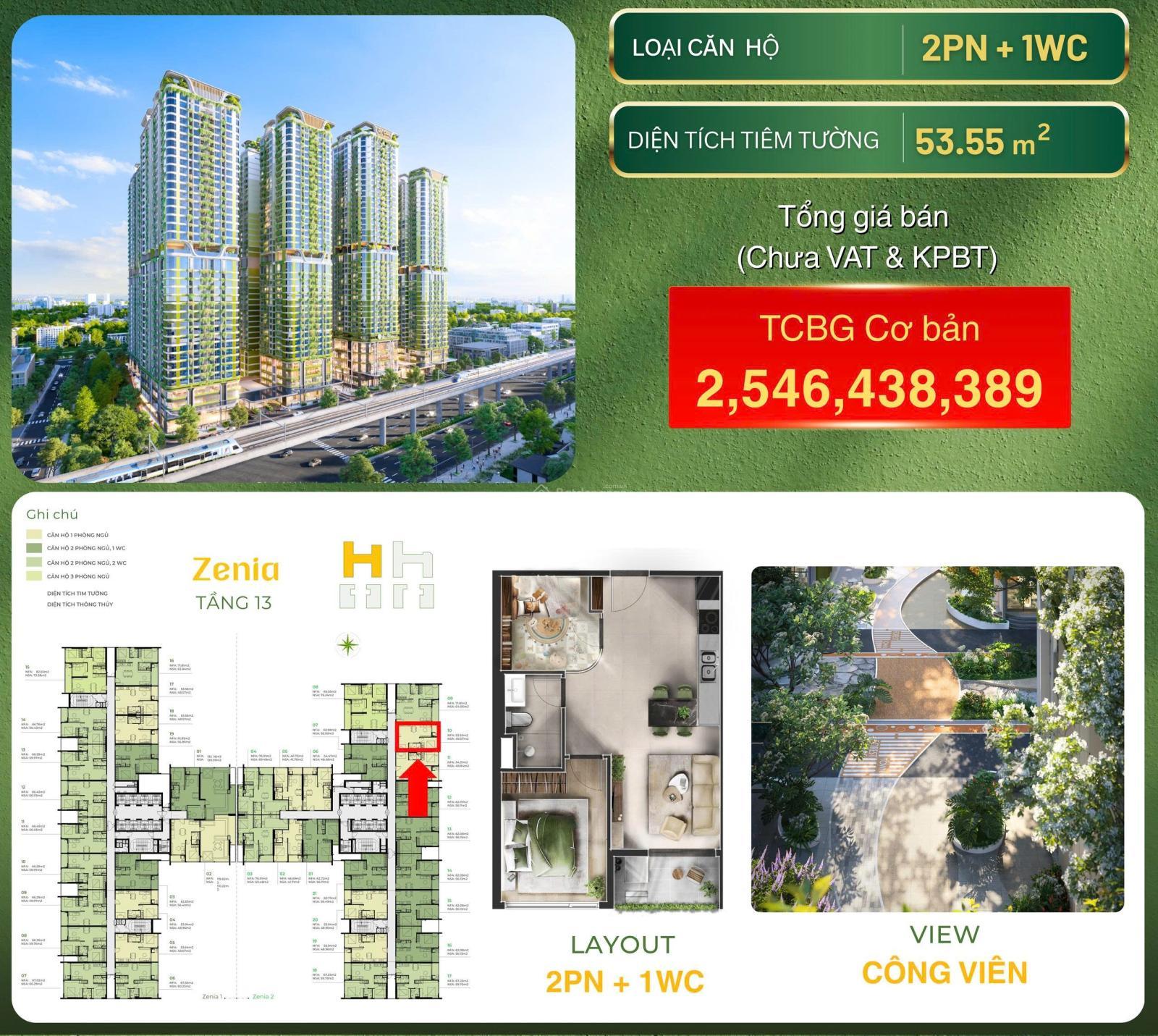 Chốt ngay 2PN 1WC giá tốt nhất Vị trí vàng, tiện ích đỉnh
