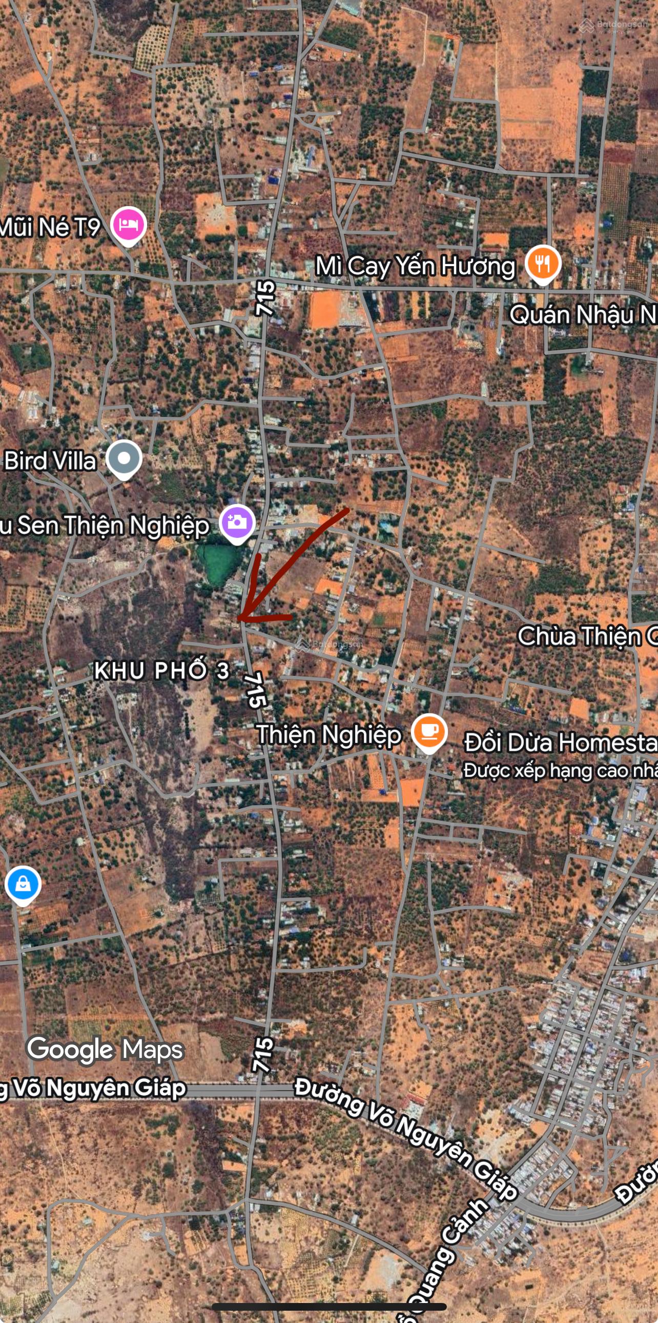 Hàng cực hiếm đường 715 Thiện Nghiệp, vị trí trung tâm ( giá chỉ 3tr/m2 )