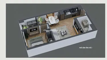 Căn hộ 40.4m² đến 54,5m2 thiết kế 1PN + 1 và 2 PN thích hợp với hộ gia đình trẻ. Chỉ 800tr nhận nhà