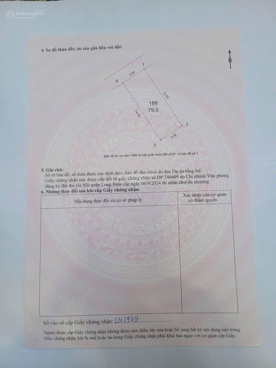 Miếng đất đẹp Phố Cổ Linh chỉ 133tr/m2 oto vào Đất lô góc mặt tiền 5,5m sổ vuông A4 DTich 79m2