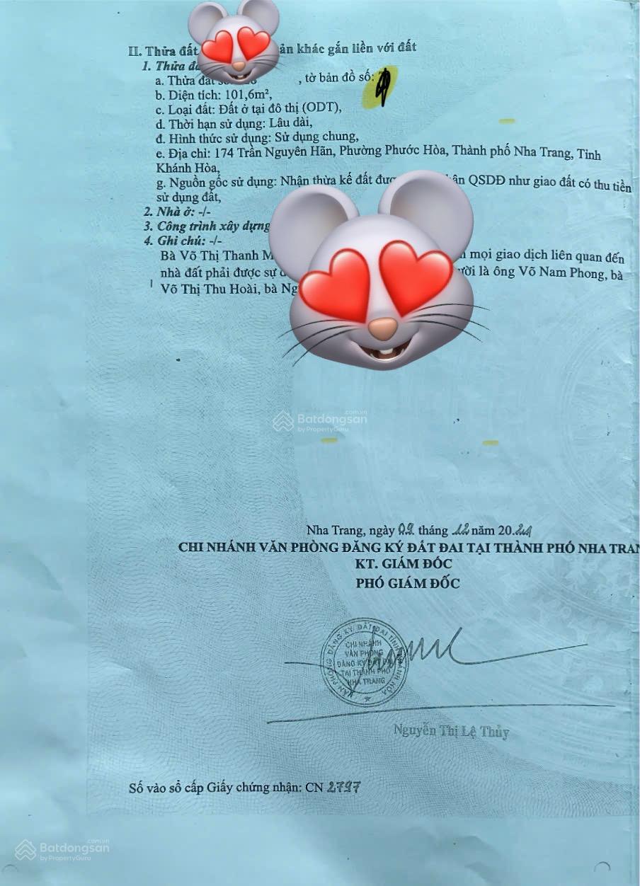 BÁN NHÀ MẶT TIỀN TRẦN NGUYÊN HÃN NHA TRANG