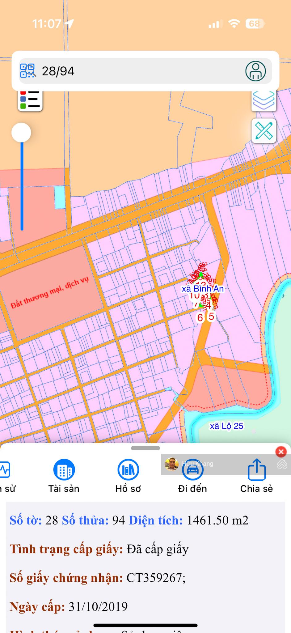 Kèo ngộp sâu 1461m2 đất Bình An ngay sát ĐT769 sân bay LT - đường bê tông 6m giá còn 4,5 tỷ còn bớt