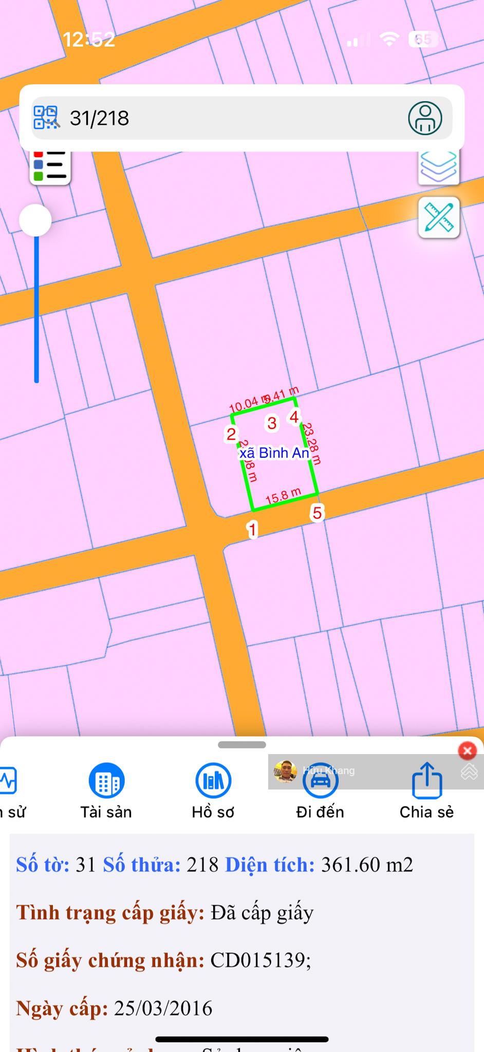 Bình An ngang 15,08mx23,28m TC 200m đường thông 6m, gần ngay DT769 - sân bay LT - giá ngộp 3,6tỷ LT