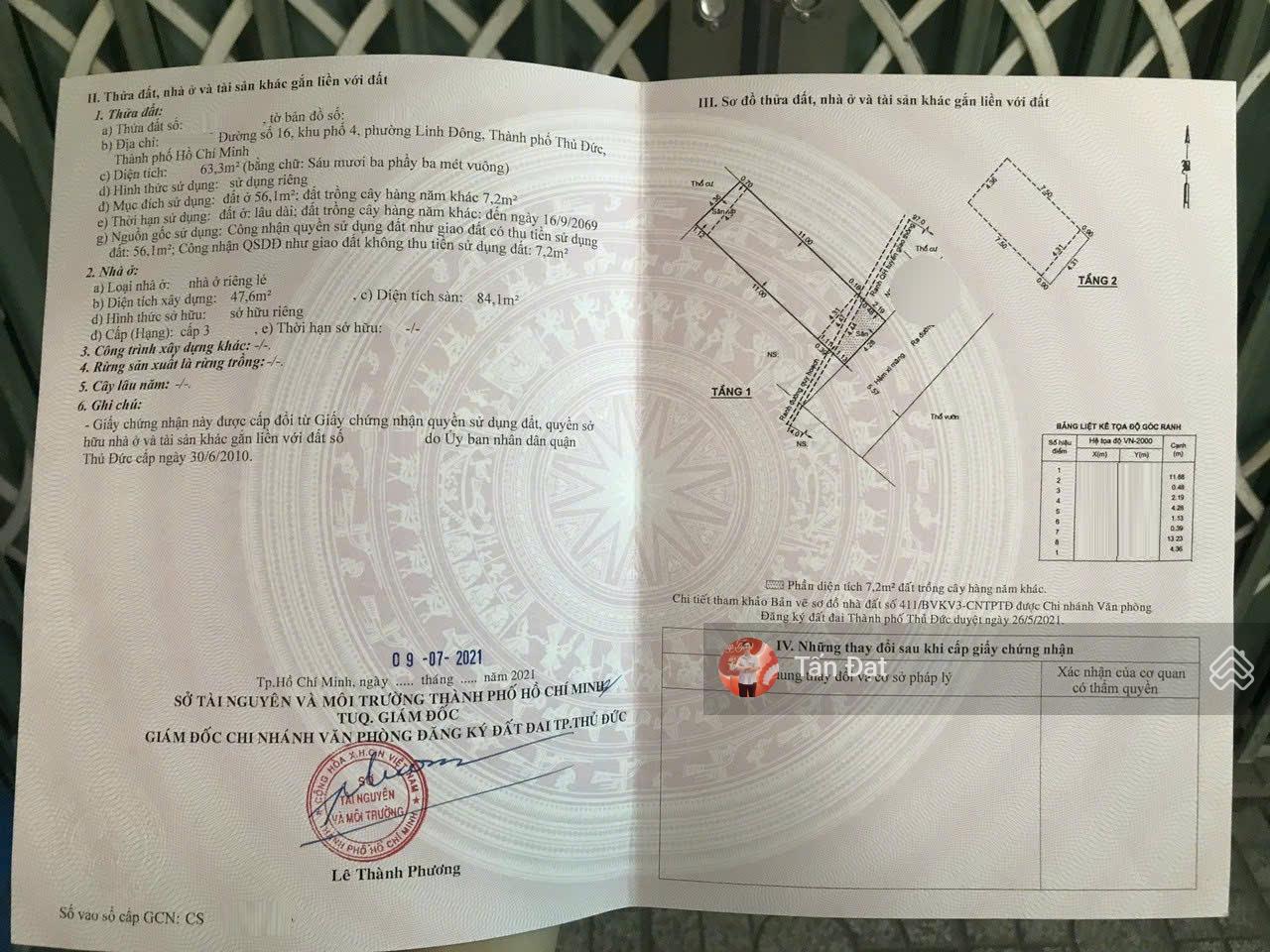 Siêu hot bán nhà 2 tầng đẹp giá tốt hẻm xe tải tại Phường Linh Đông, Thủ Đức