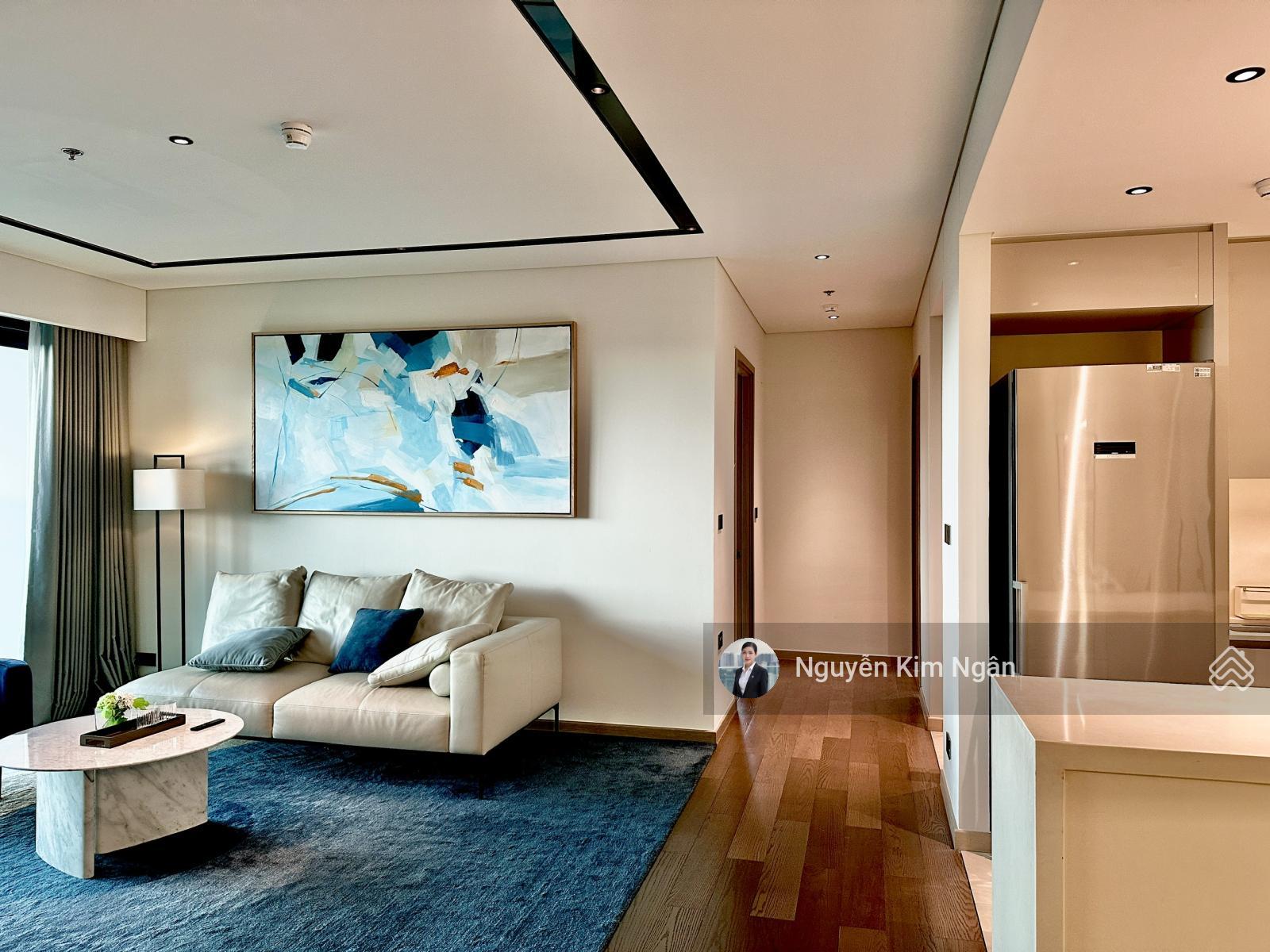 Cho thuê căn 2PN +, căn góc 117m2 giá 95tr/th full nội thất miễn phí quản lý