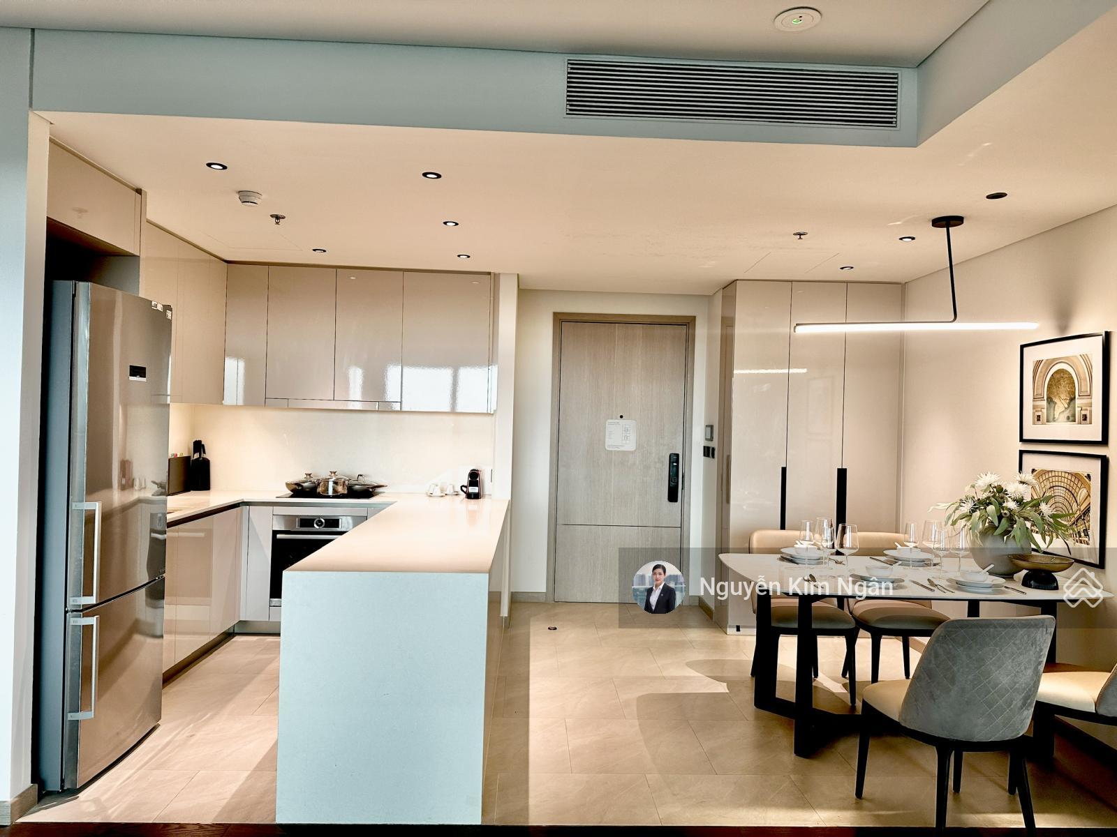 Cho thuê căn 2PN +, căn góc 117m2 giá 95tr/th full nội thất miễn phí quản lý