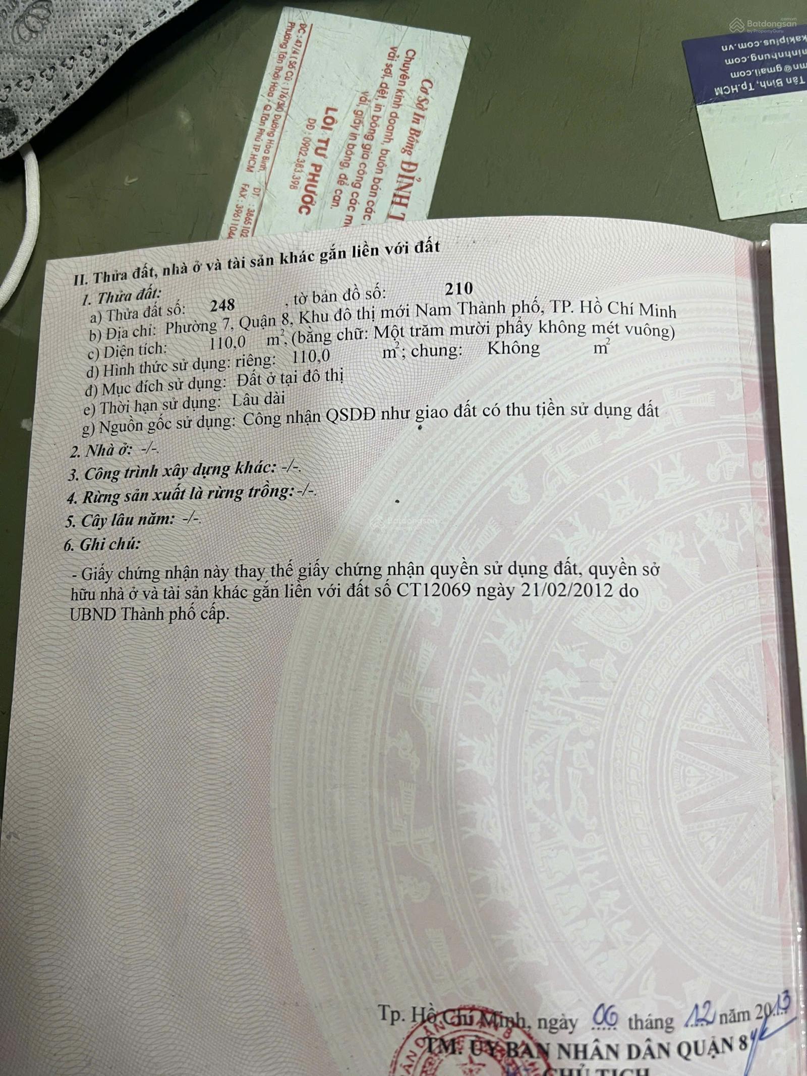 Đất KDC chợ Bình Điền đường số 2, 5x21m, giá 6.6 tỷ