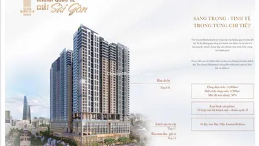 Bán Gấp Căn Hộ Cao Cấp The Grand Manhattan:3PN,2WC,104m (Q1),Trung Tâm Hành chính TP.HCM, Giá:15 tỷ