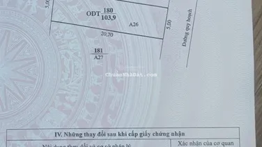 Cần bán lô đất tổ dân phố Lương Thiện - Sầm Sơn - Ngay gần Sun Quảng trường biển