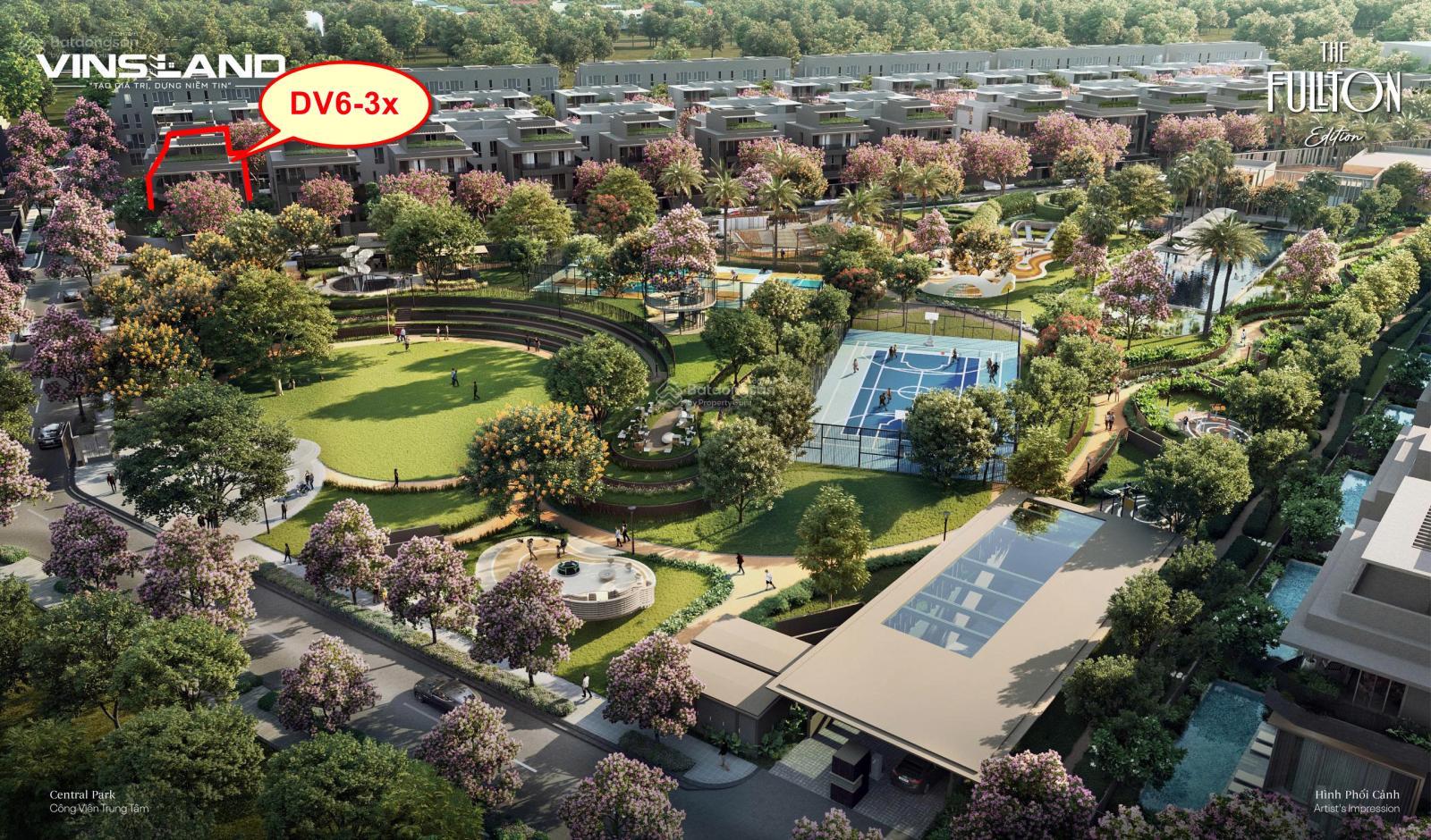 Biệt thự di sản Fullton -Garden Villa góc đầu hồi 292m2 compound độc bản - view công viên trung tâm