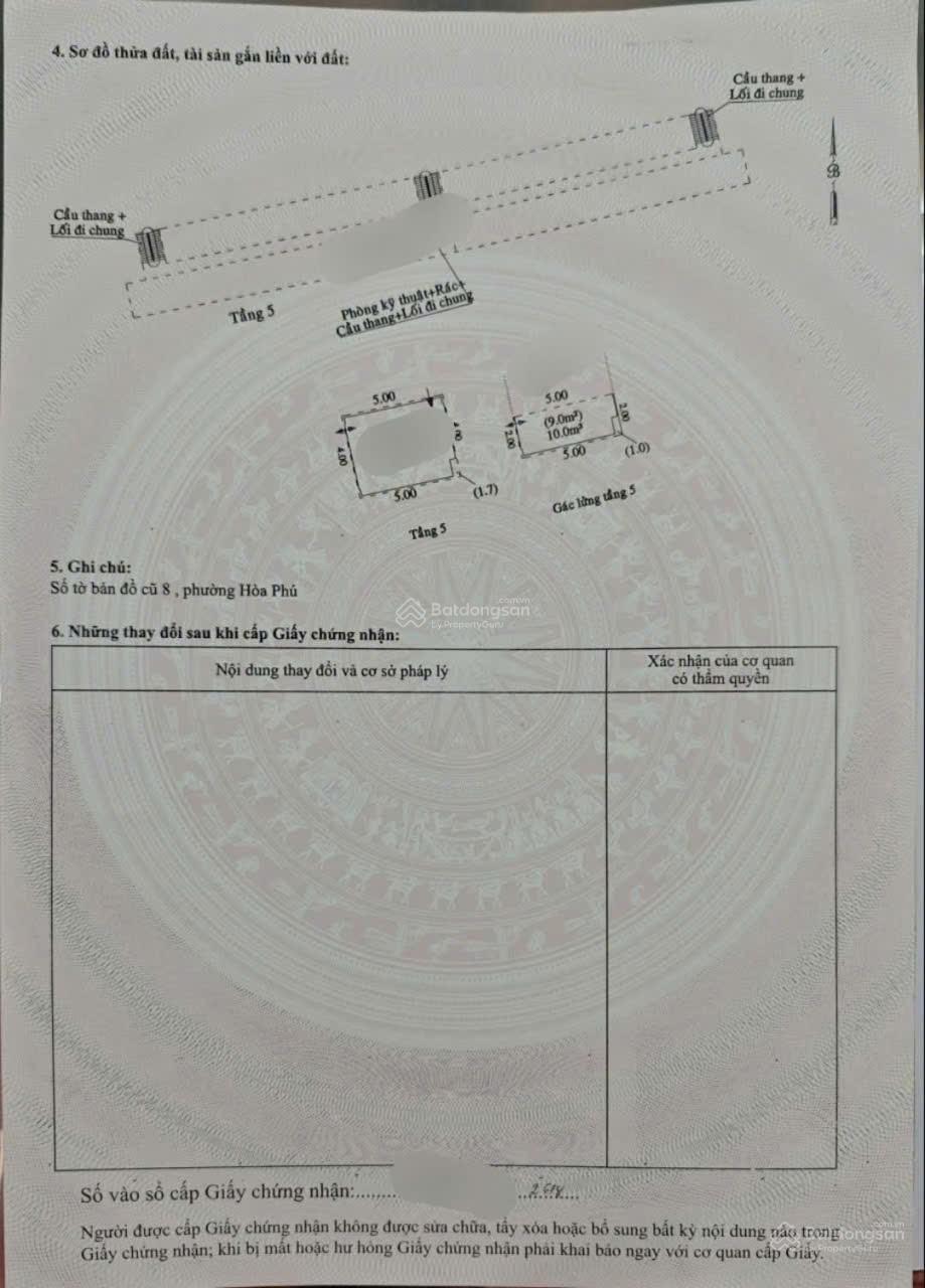 Nhà ở xã hội Định Hòa, lầu 3 sổ hồng :90 triệu. Còn góp 20 năm 400 triệu. Toàn quốc mua được