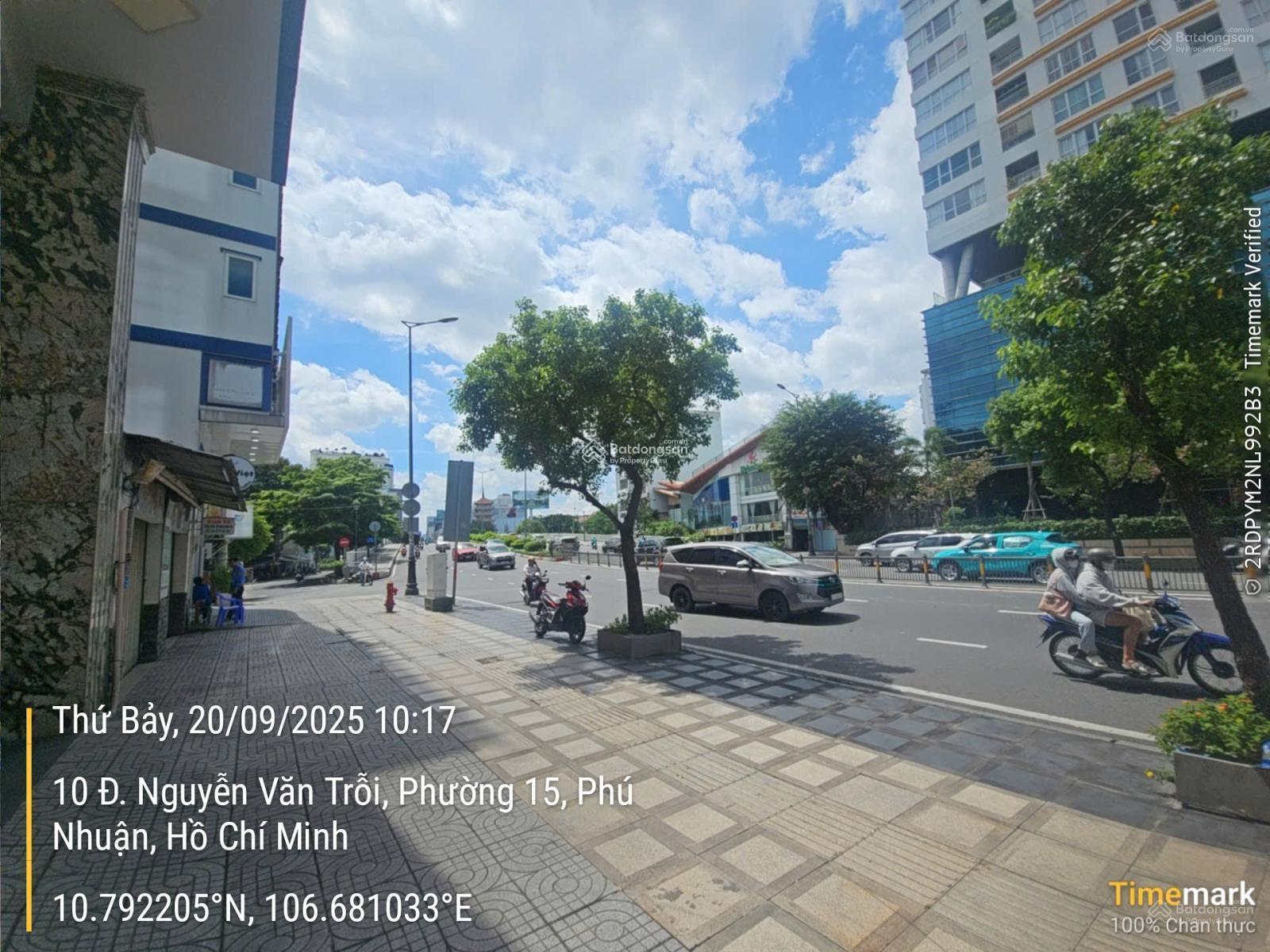 Mặt tiền số 12 Nguyễn Văn Trỗi, P15, Quận Phú Nhuận, 7.6m x 13m, DTCN 93m2, 3 tầng, giá 58 tỷ TL