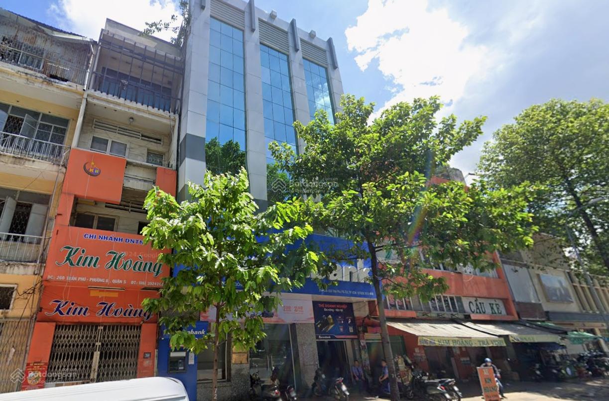 Tòa Nhà Mặt Tiền Trần Phú, Quận 5  Đoạn 2 chiều đẹp nhất Kết Cấu Khủng 6 Tầng, Ngang 8m, Giá 53 tỷ