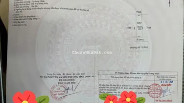 ĐẤT NỀN GIÁ TỐT NHẤT NHÌ DỰ ÁN TRÊN ĐƯỜNG SỐ 12(16m) GIÁ TỐT 2 TỎI 370TR ĐỒNG KDC THÁI SƠN LONG HẬU