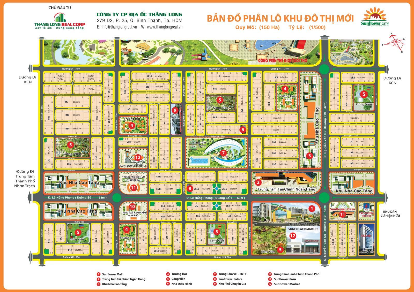 Bán đất nền dự án Sunflower City, xã Phước An, huyện Nhơn Trạch, Đồng Nai