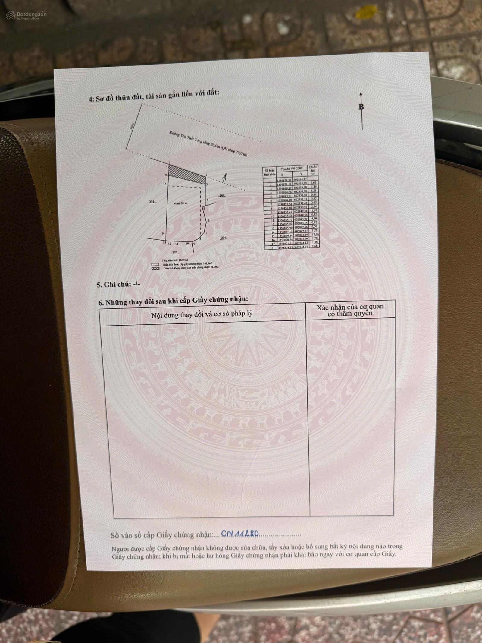 Cho thuê nhà 9.6m mặt tiền đường 20m vỉa hè 4m Tôn Thất Tùng