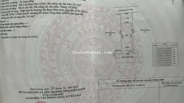 Chính chủ gửi bán mảnh đất 491,4m2 mặt tiền đường Bến Tràm - Phú Quốc